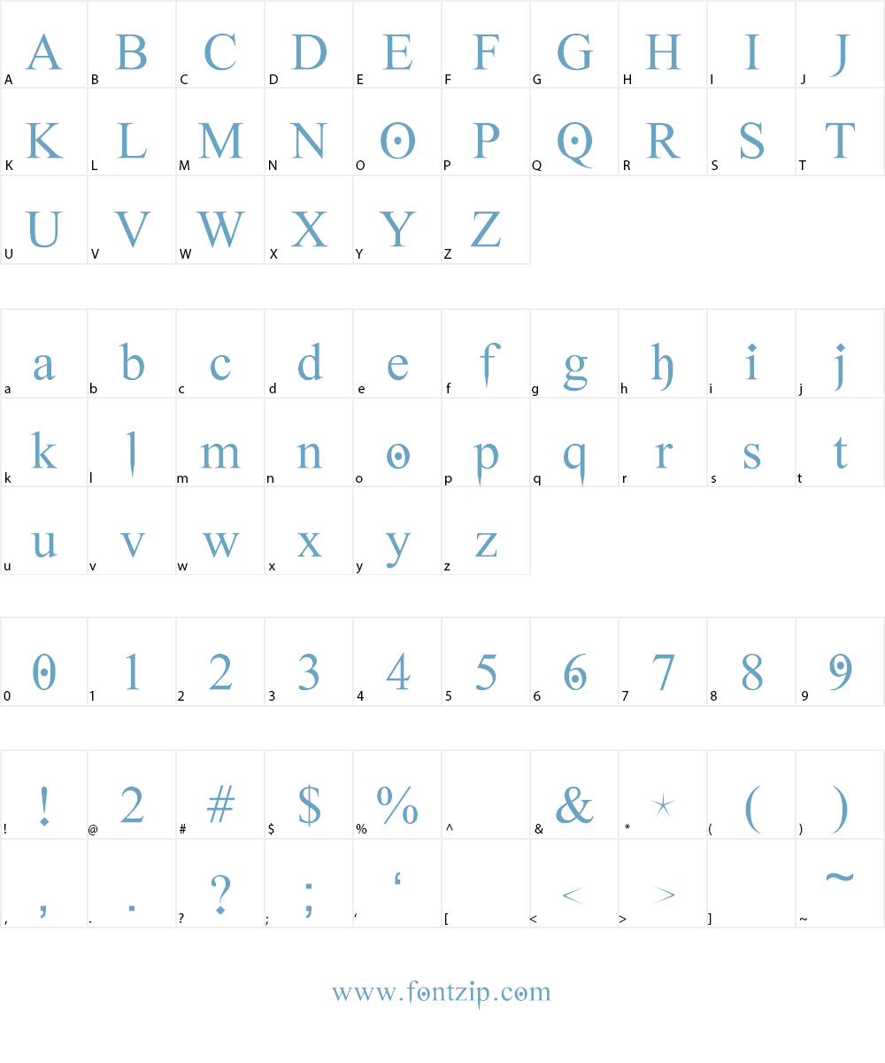 Ghost Theory Font Character